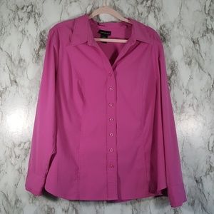 Lane Bryant Purple Button Down Shirt 18/20 T157